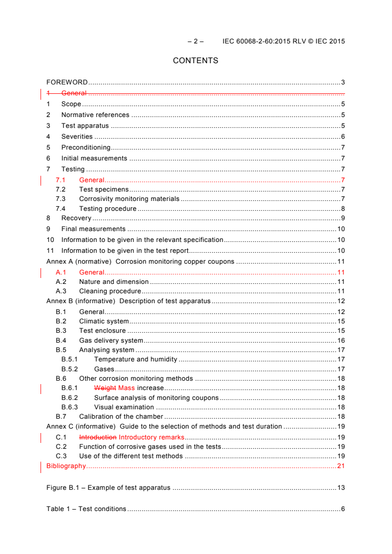 IEC 60068-2-60:2015 IEC 60068-2-60:2015 RLV - Environmental testing - Part 2-60: Tests - Test Ke: Flowing mixed gas corrosion test
Released:6/18/2015
Isbn:9782832227633 - Page 4 preview