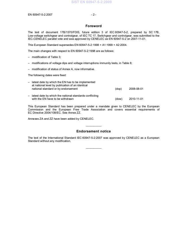 EN 60947-5-2:2007 EN 60947-5-2:2009 - Page 4 preview