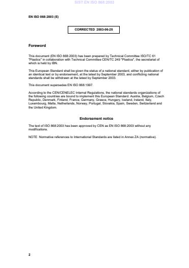 EN ISO 868:2003 EN ISO 868:2003 - Page 4 preview