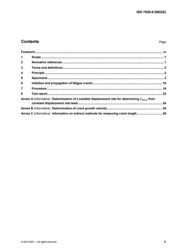 ISO 7539-9:2003 - Corrosion of metals and alloys -- Stress corrosion testing
