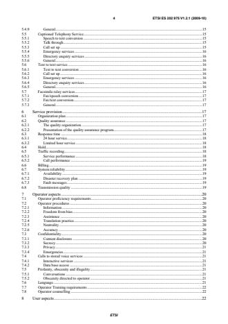 SIST ES 202 975 V1.2.1:2009 ETSI ES 202 975 V1.2.1 (2009-10) - Human Factors (HF); Harmonized relay services - Page 4 preview