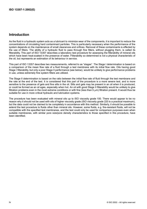 ISO 13357-1:2002 ISO 13357-1:2002 - Petroleum products -- Determination of the filterability of lubricating oils - Page 4 preview