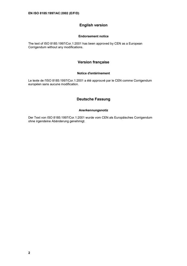 EN ISO 8185:1997/AC:2002 EN ISO 8185:2000/AC:2002 - Page 4 preview