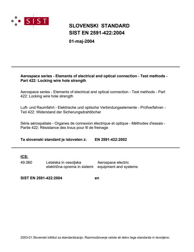 SIST EN 2591-422:2004