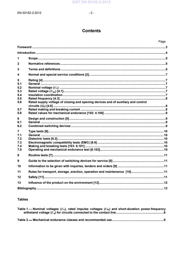 EN 50152-2:2012 EN 50152-2:2013 - Page 4 preview