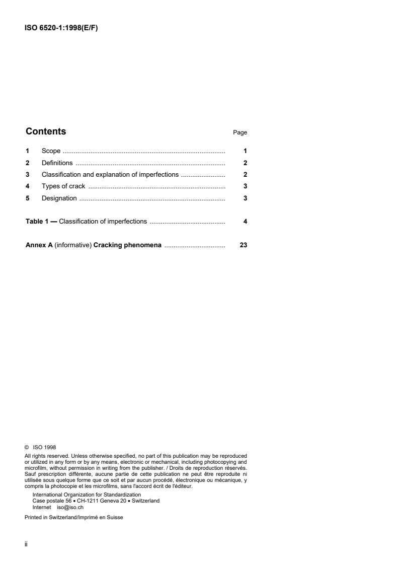ISO 6520-1:1998 ISO 6520-1:1998 - Page 2 preview