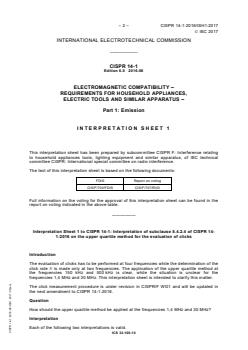 CISPR 14-1:2016 - Electromagnetic compatibility - Requirements for household appliances, electric tools and similar apparatus - Part 1: Emission - Page 4 preview