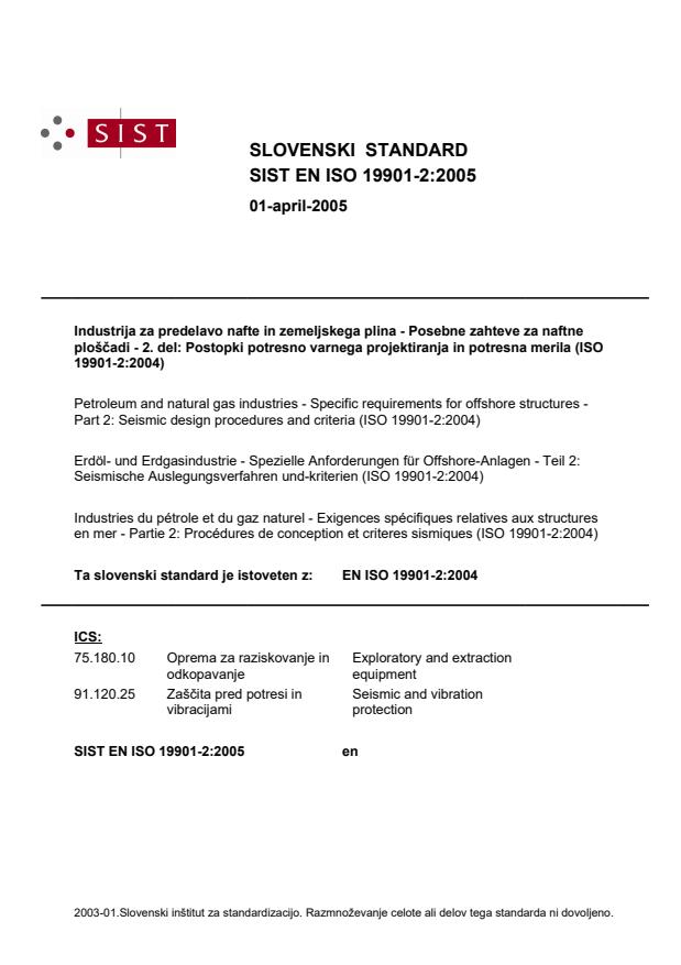 EN ISO 19901-2:2005