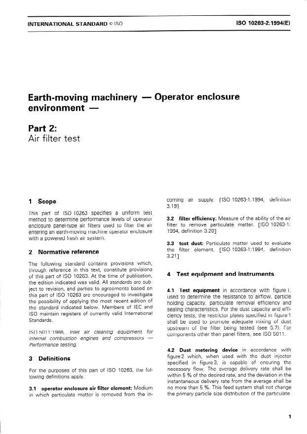 ISO 10263-2:1994 - Earth-moving machinery -- Operator enclosure environment