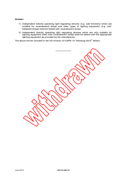 CISPR 15:2013/ISH2:2013 - Interpretation sheet 2 - Limits and methods of measurement of radio disturbance characteristics of electrical lighting and similar equipment
Released:6/11/2013 - Page 2 preview