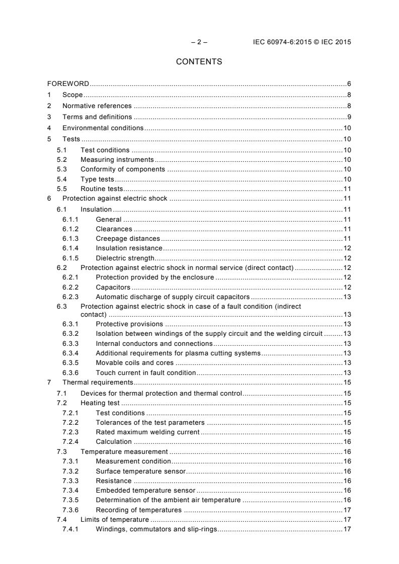 IEC 60974-6:2015 IEC 60974-6:2015 - Arc welding equipment - Part 6: Limited duty equipment - Page 4 preview