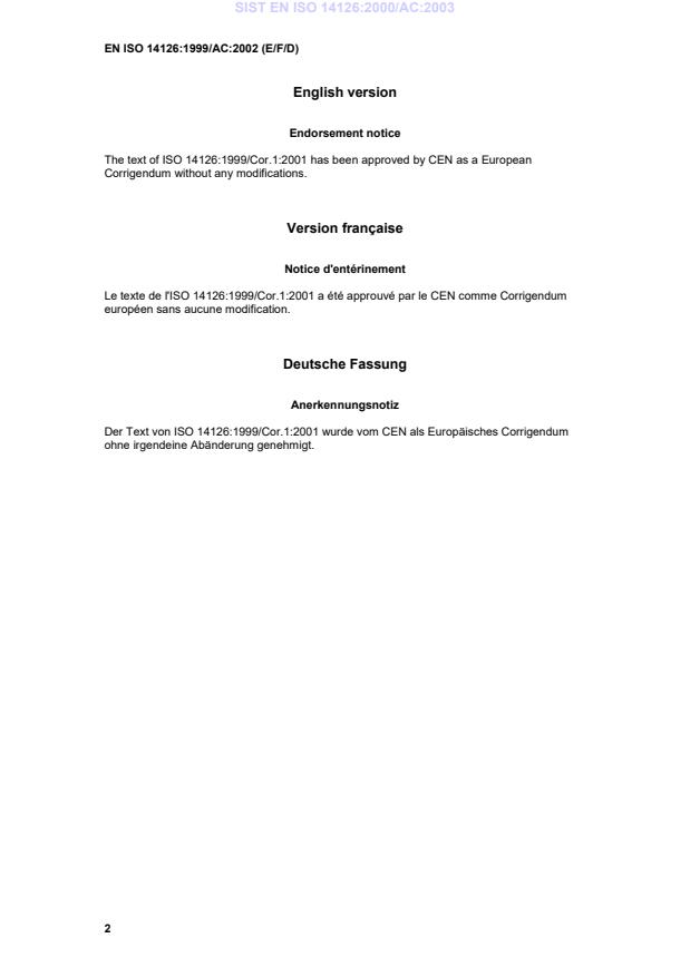 EN ISO 14126:1999/AC:2002 EN ISO 14126:2000/AC:2003 - Page 4 preview