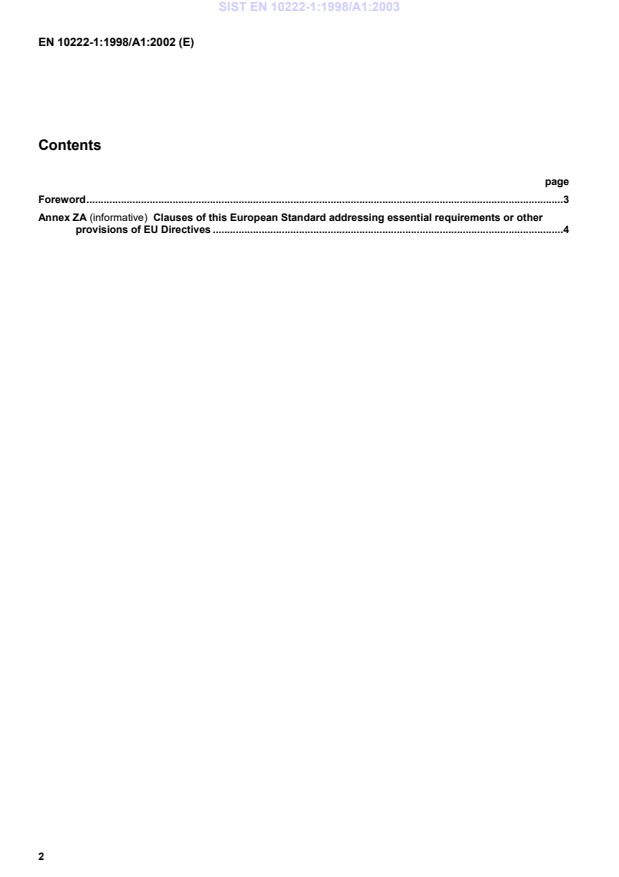 EN 10222-1:1998/A1:2002 EN 10222-1:1998/A1:2003 - Page 4 preview
