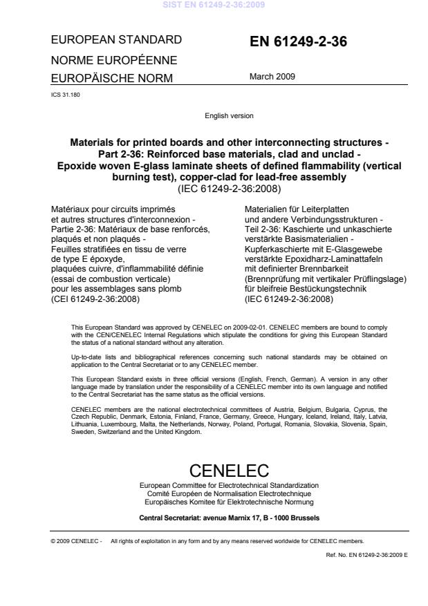 EN 61249-2-36:2009 EN 61249-2-36:2009 - Page 3 preview