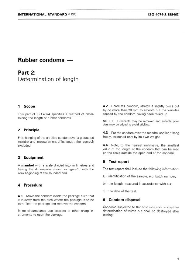 ISO 4074-2:1994 - Rubber condoms