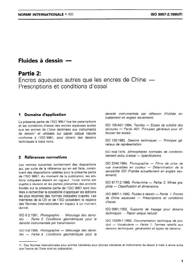 ISO 9957-2:1995 - Fluides a dessin