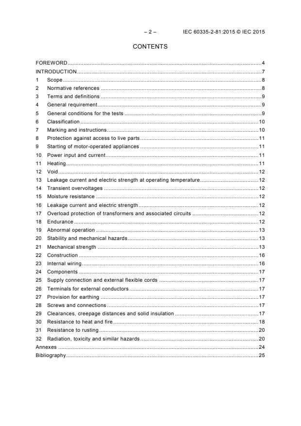 IEC 60335-2-81:2015 IEC 60335-2-81:2015 - Household and similar electrical appliances - Safety - Part 2-81: Particular requirements for foot warmers and heating mats - Page 4 preview