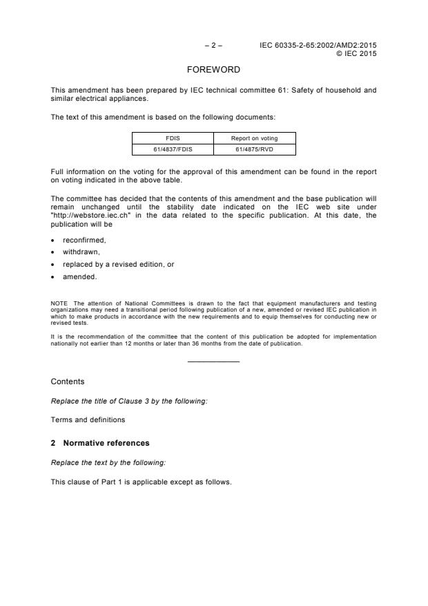 IEC 60335-2-65:2002/AMD2:2015 IEC 60335-2-65:2002/AMD2:2015 - Amendment 2 - Household and similar electrical appliances - Safety - Part 2-65: Particular requirements for air-cleaning appliances - Page 4 preview