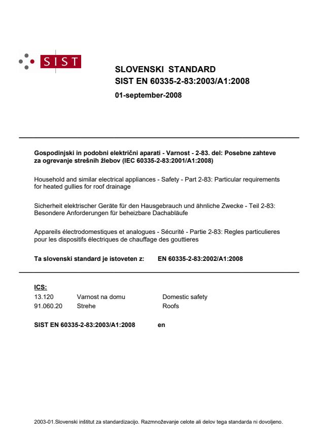EN 60335-2-83:2003/A1:2008