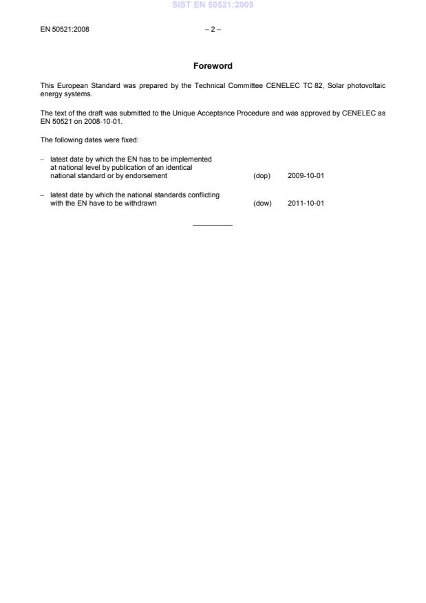 EN 50521:2008 EN 50521:2009 - Page 4 preview