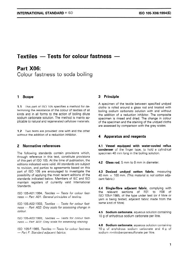 ISO 105-X06:1994 - Textiles -- Tests for colour fastness