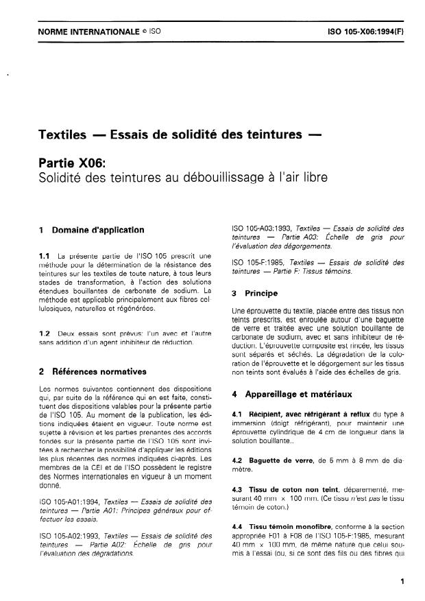 ISO 105-X06:1994 - Textiles -- Essais de solidité des teintures
