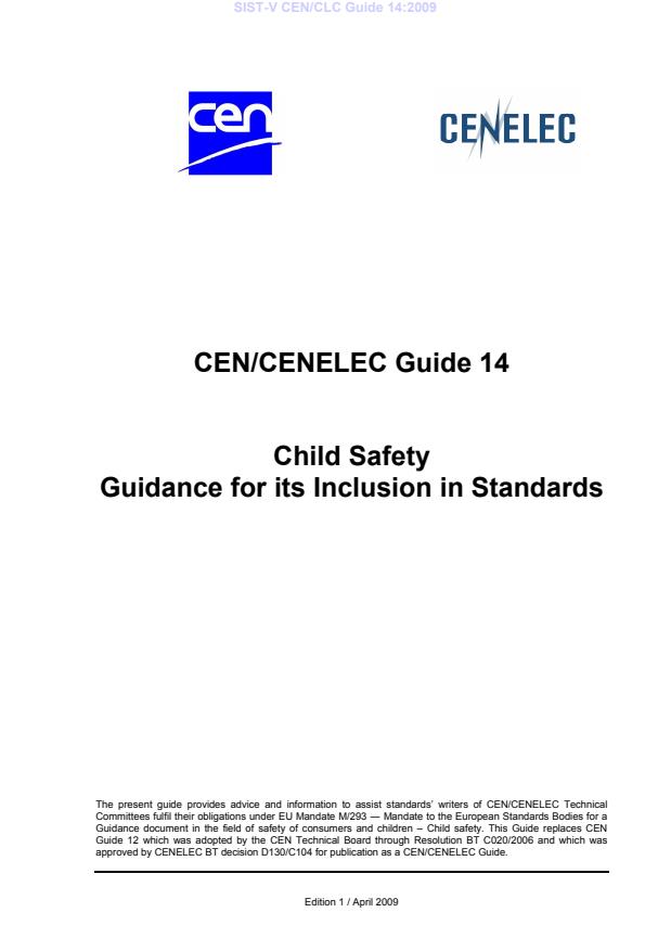V CEN/CLC Guide 14:2009