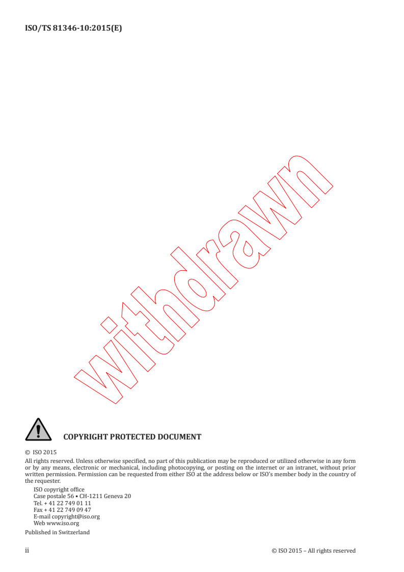 ISO TS 81346-10:2015 ISO TS 81346-10:2015 - Industrial systems, installations and equipment and industrial products - Structuring principles and reference designation - Part 10: Power plants
Released:2/15/2015 - Page 2 preview