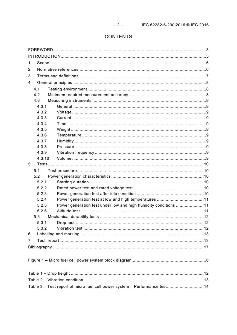 IEC 62282-6-200:2016 IEC 62282-6-200:2016 - Fuel cell technologies - Part 6-200: Micro fuel cell power systems - Performance test methods - Page 4 preview