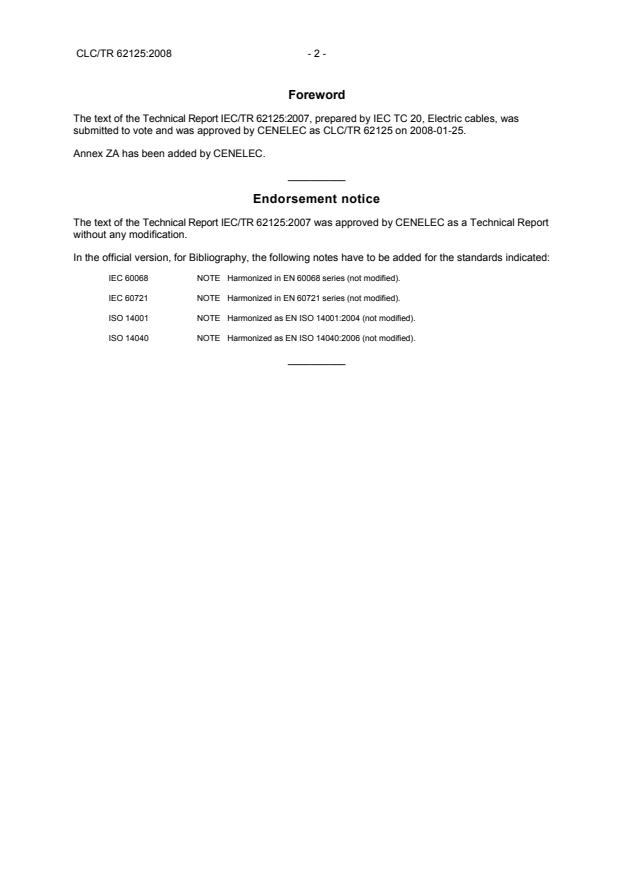 CLC/TR 62125:2008 TP CLC/TR 62125:2009 - Page 4 preview