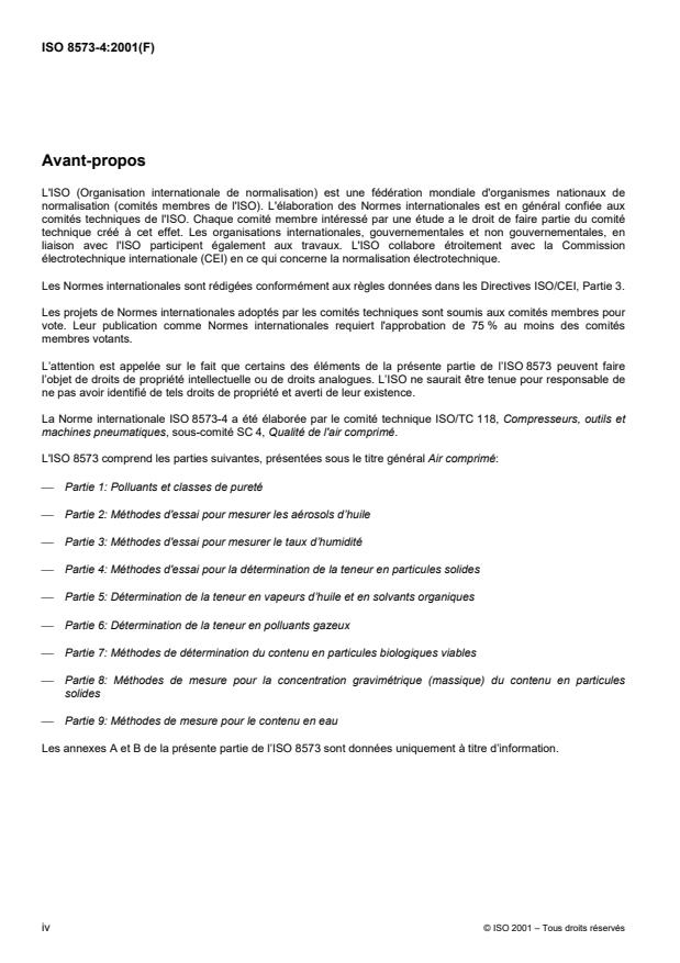 ISO 8573-4:2001 ISO 8573-4:2001 - Air comprimé - Page 4 preview