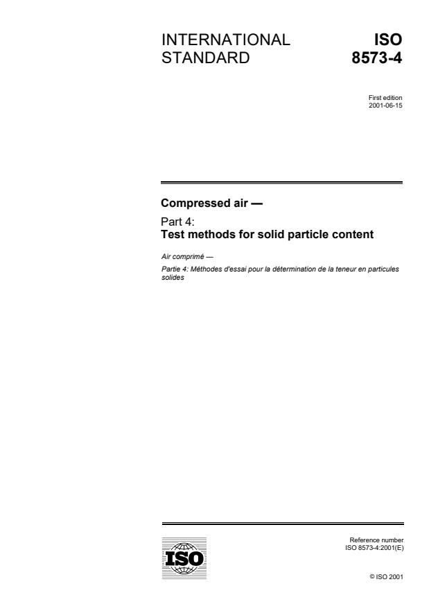 ISO 8573-4:2001 - Compressed air