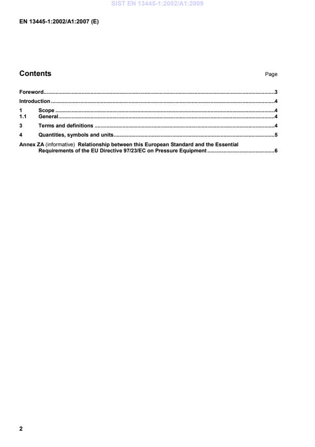 EN 13445-1:2002/A1:2007 EN 13445-1:2002/A1:2009 - Page 4 preview