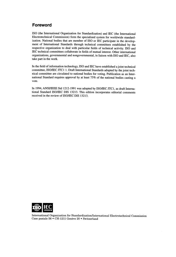 ISO/IEC 13213:1994 - Information technology -- Microprocessor systems -- Control and Status Registers (CSR) Architecture for microcomputer buses - Page 4 preview