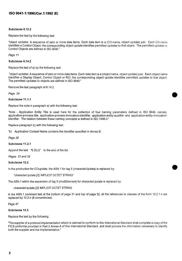 ISO 9041-1:1990/Cor 1:1992 ISO 9041-1:1990/Cor 1:1992 - Page 2 preview
