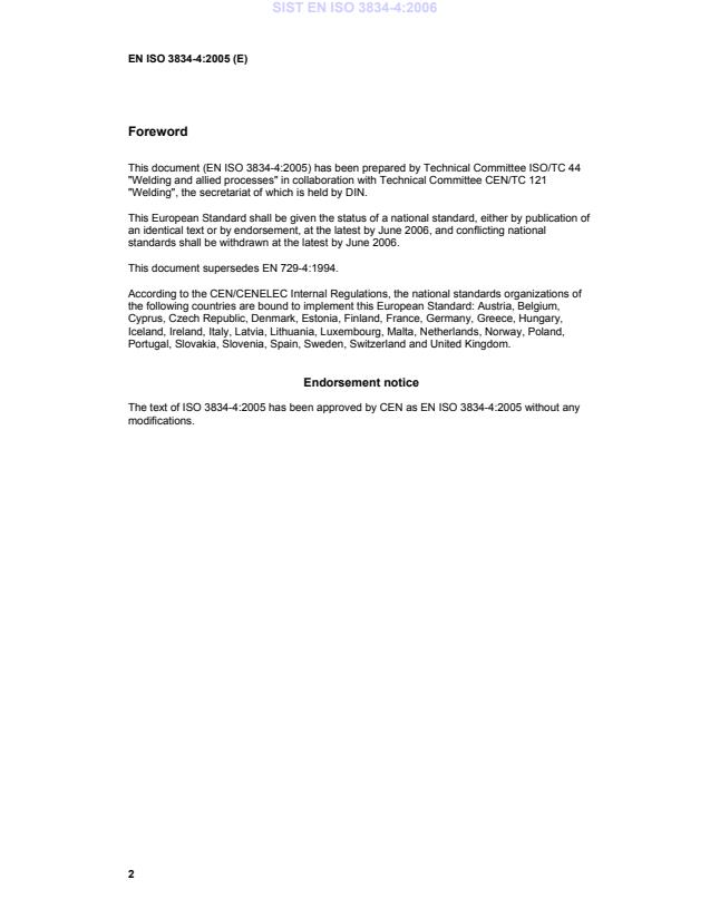 EN ISO 3834-4:2005 EN ISO 3834-4:2006 (EN) - Page 4 preview