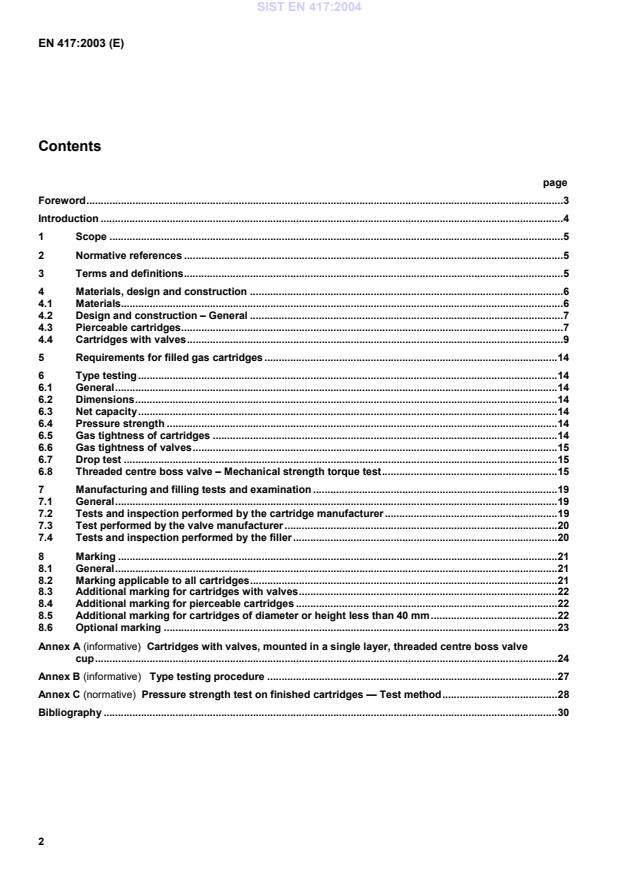 EN 417:2003 EN 417:2004 - Page 4 preview