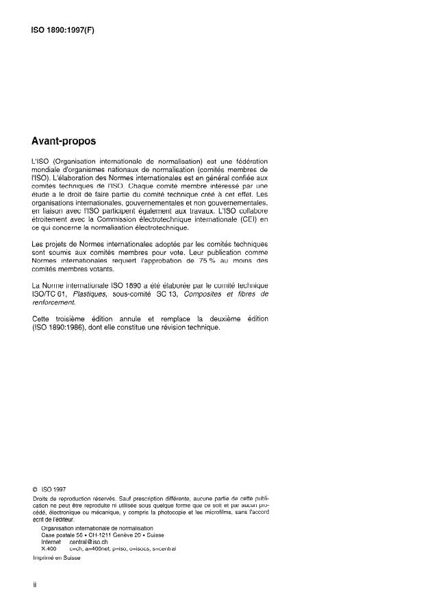 ISO 1890:1997 ISO 1890:1997 - Fils de renfort -- Détermination de la torsion - Page 2 preview