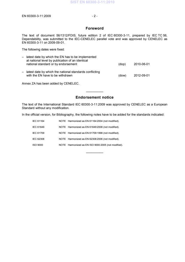 SIST EN 60300-3-11:2010 SIST EN 60300-3-11:2010 - Page 4 preview