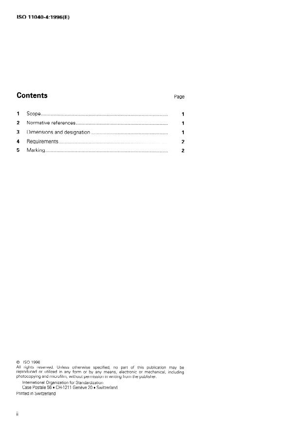 ISO 11040-4:1996 ISO 11040-4:1996 - Prefilled syringes - Page 2 preview