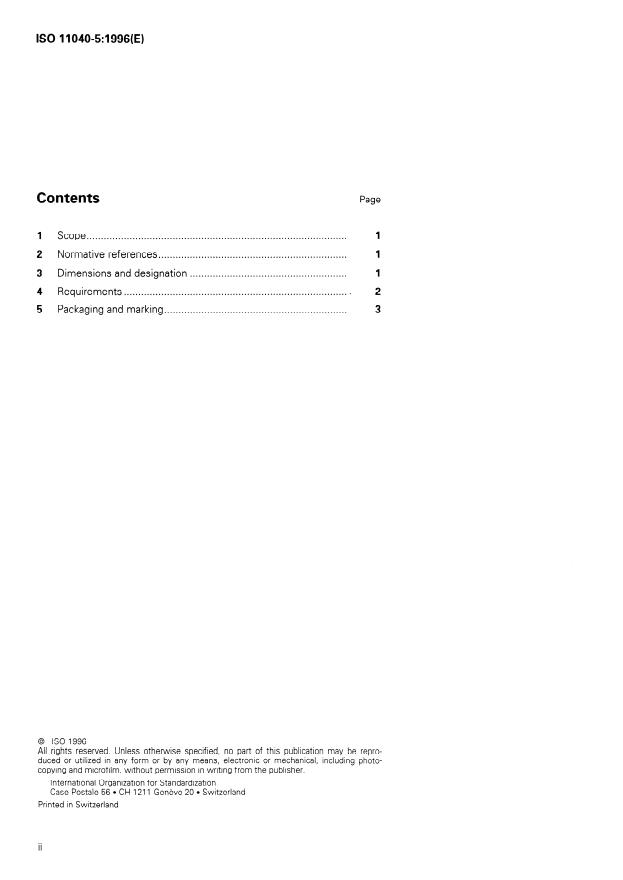 ISO 11040-5:1996 ISO 11040-5:1996 - Prefilled syringes - Page 2 preview
