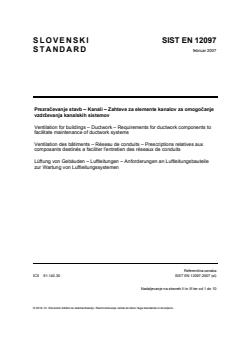SIST EN 12097:2007 - Page 1 preview