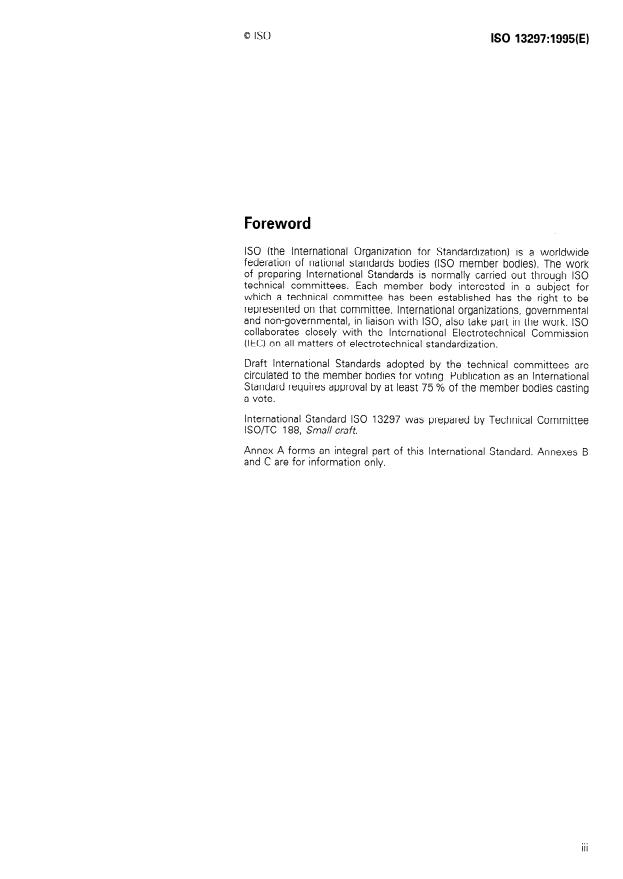 ISO 13297:1995 - Small craft -- Electrical systems -- Alternating current installations
