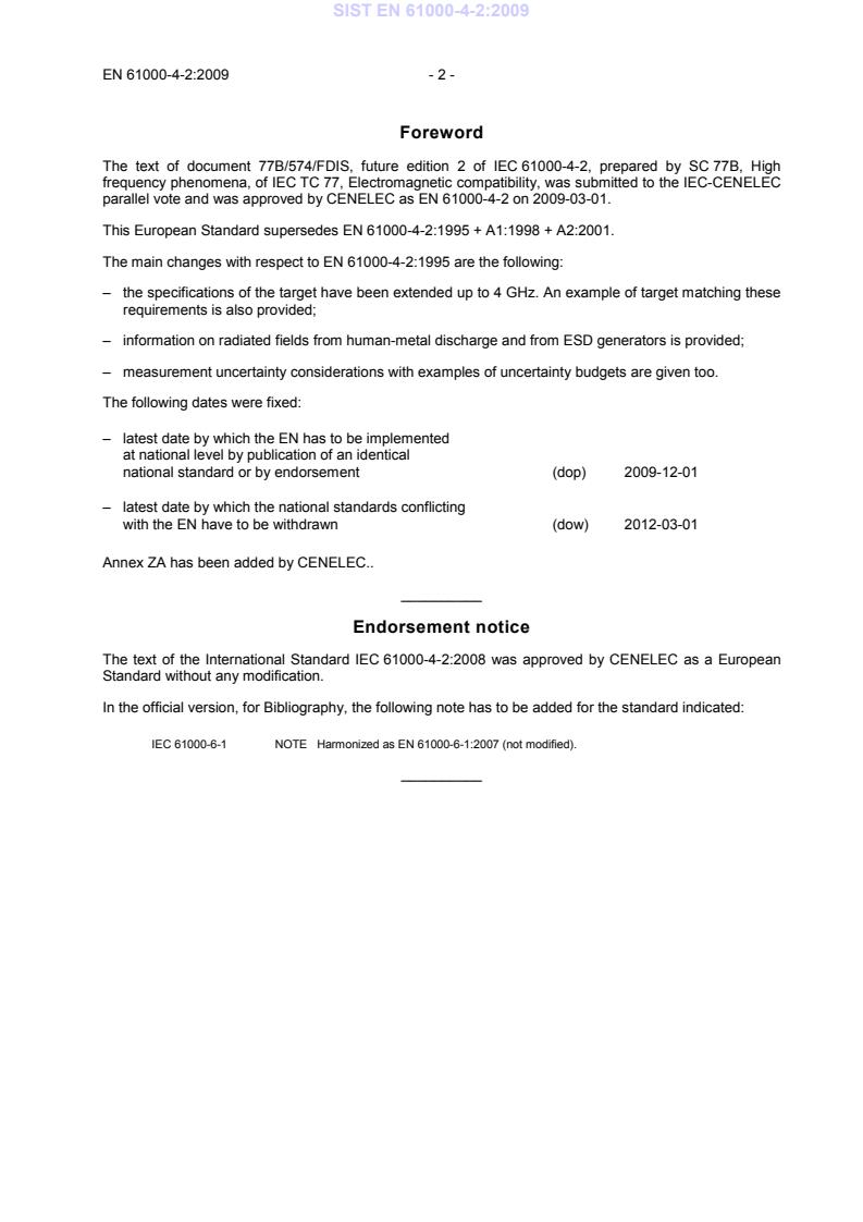 SIST EN 61000-4-2:2009 SIST EN 61000-4-2:2009 - Page 4 preview
