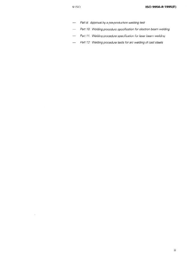 ISO 9956-8:1995 - Specification and approval of welding procedures for metallic materials