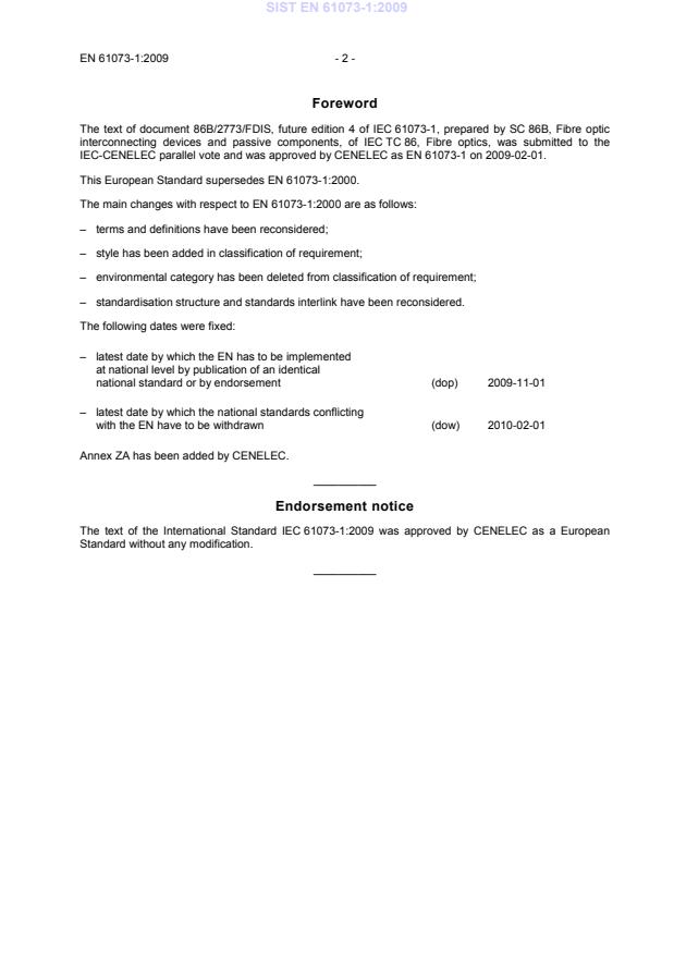 SIST EN 61073-1:2009 SIST EN 61073-1:2009 - Page 4 preview