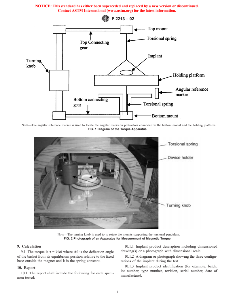 ASTM F2213-02 - Standard Test Method for Measurement of Magnetically Induced Torque on Passive Implants in the Magnetic Resonance Environment