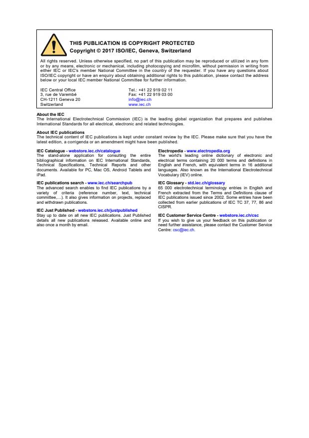 ISO/IEC 11801-6:2017 ISO/IEC 11801-6:2017 - Information technology - Generic cabling for customer premises - Part 6: Distributed building services - Page 2 preview