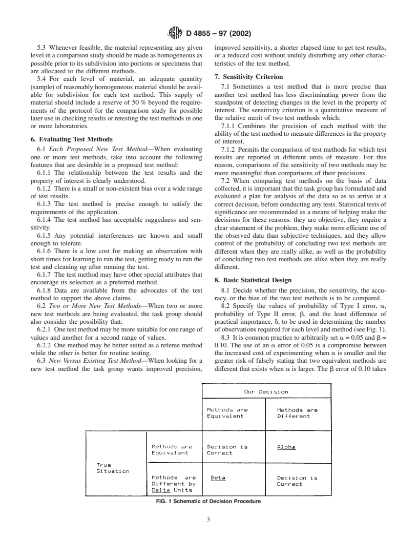 ASTM D4855-97(2002) - Standard Practice for Comparing Test Methods (Withdrawn 2008)