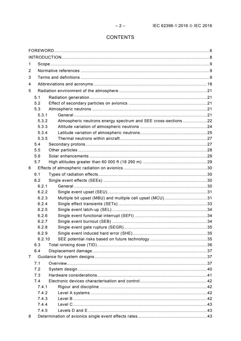 IEC 62396-1:2016 IEC 62396-1:2016 - Process management for avionics - Atmospheric radiation effects - Part 1: Accommodation of atmospheric radiation effects via single event effects within avionics electronic equipment - Page 4 preview